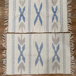 Pair of vintage rag rugs